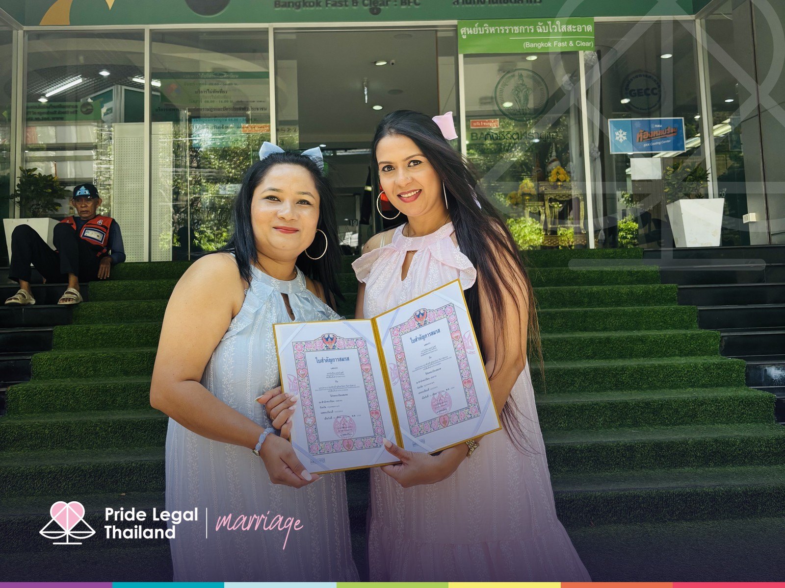 A married couple with Pride Legal Thailand