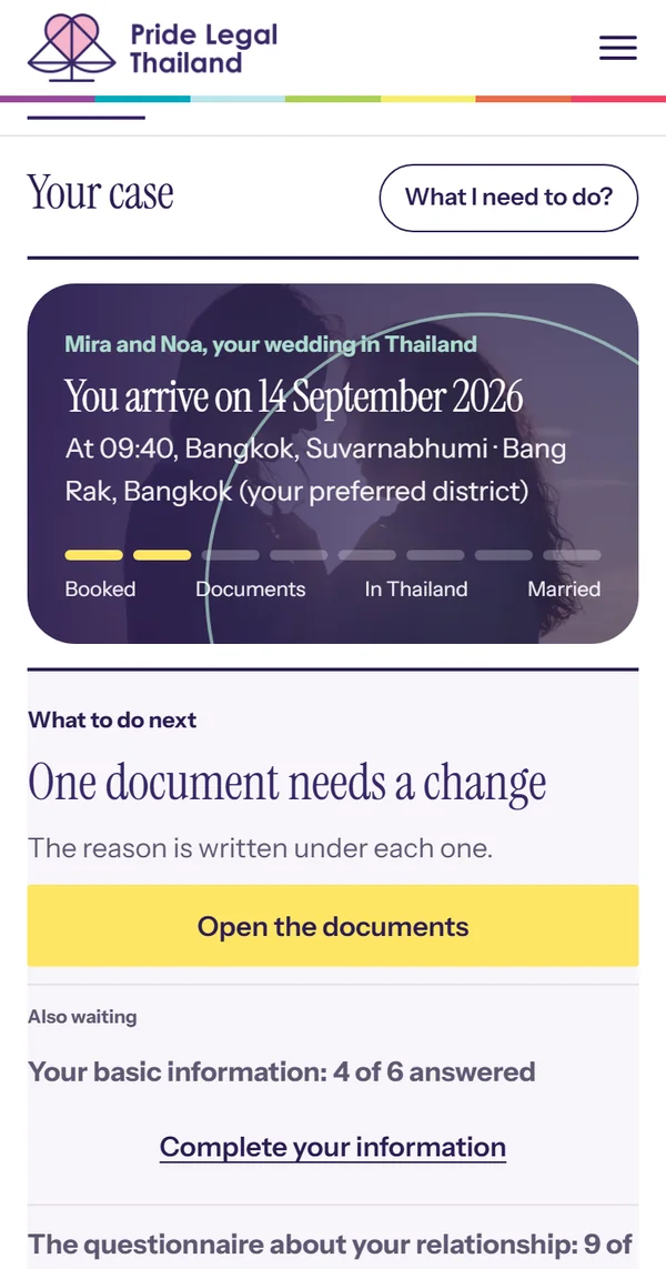 The client portal: the case, its stages and what to do next